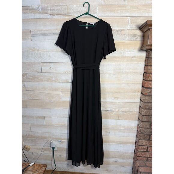 Baltic Born Naomi Short Sleeve Maxi Dress Black Size L NWT - Picture 4 of 8